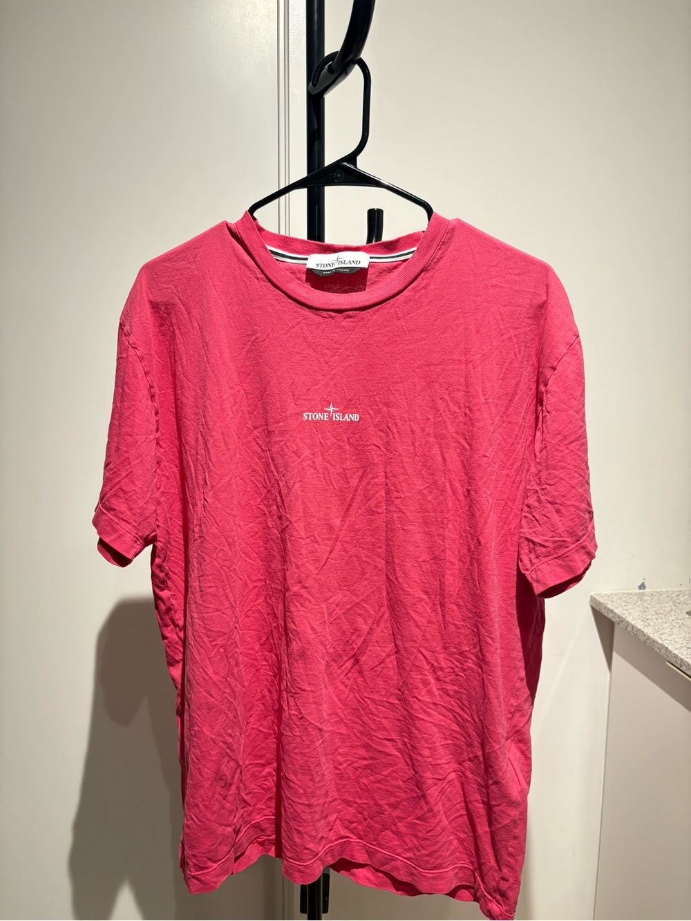 Stone Island Short Sleeve Crew T‑Shirt in Pink